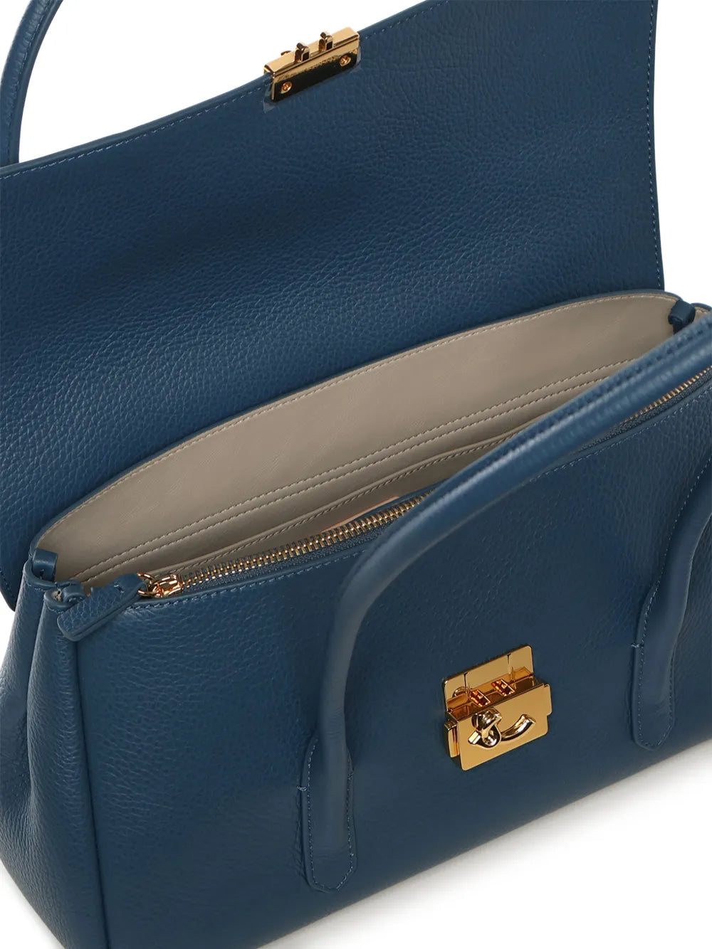 Coccinelle Turnlock Leather Shoulder Bag