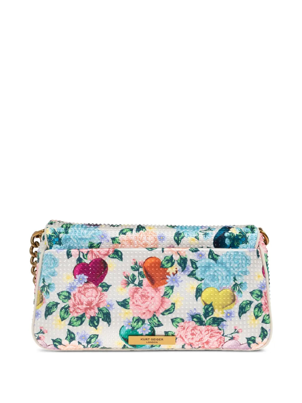 Kurt Geiger London Small Kensington Floral Applique Shoulder Bag