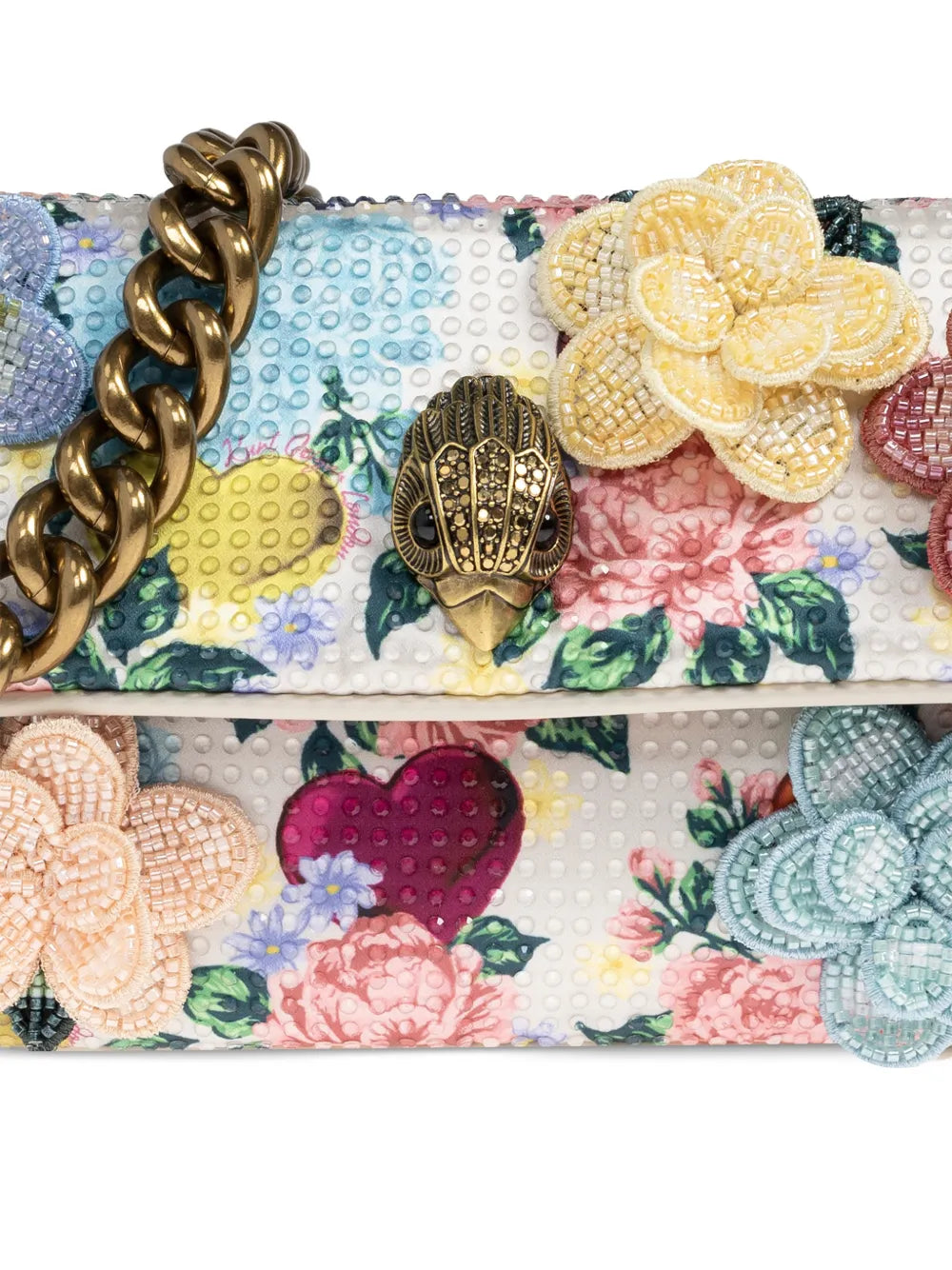 Kurt Geiger London Small Kensington Floral Applique Shoulder Bag