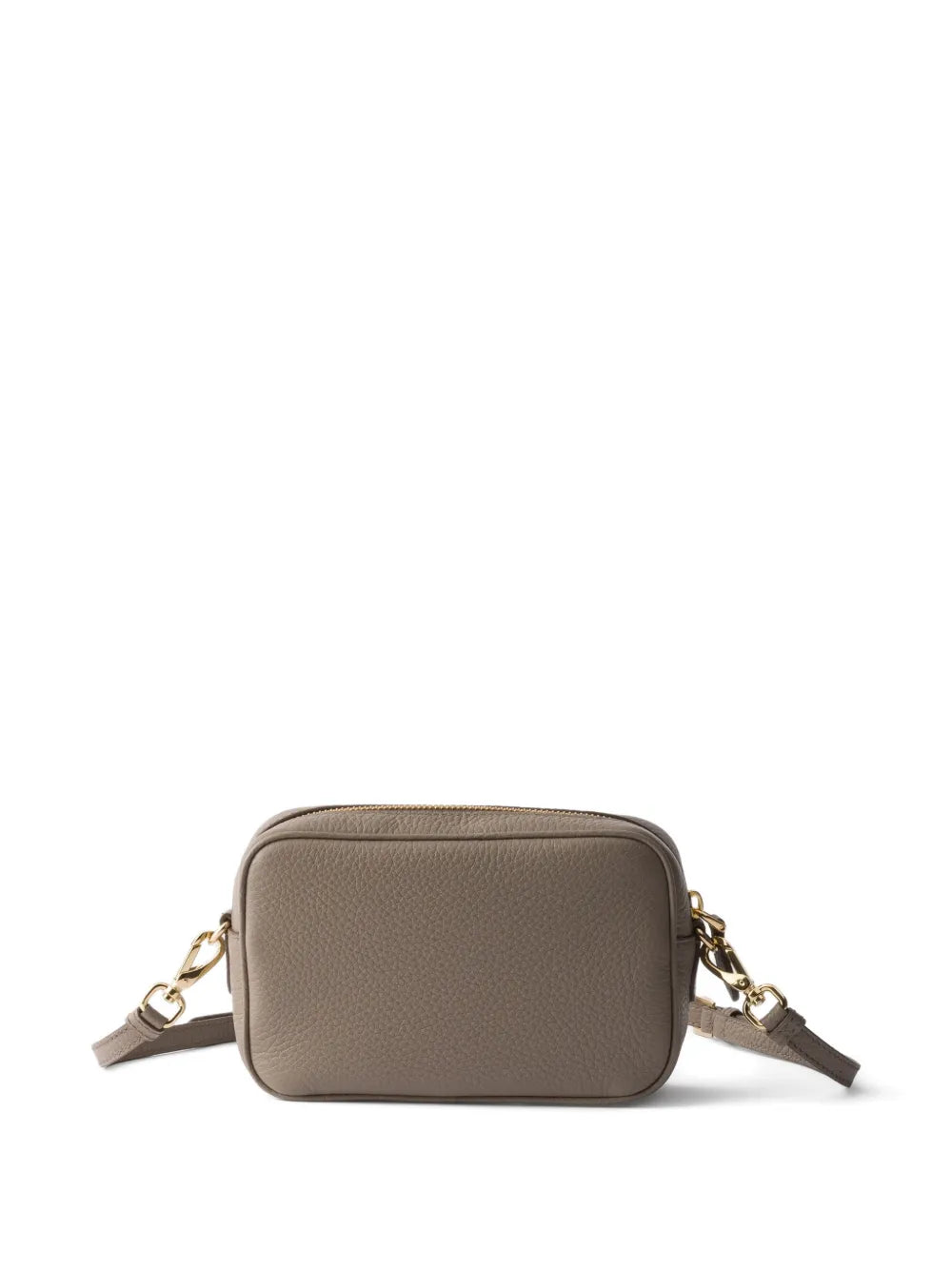 Prada Mini Zip Triangle Logo Leather Shoulder Bag