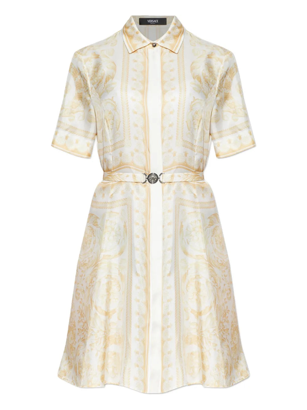 Versace Belted Print Mini Dress