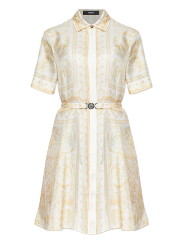 Versace Belted Print Mini Dress