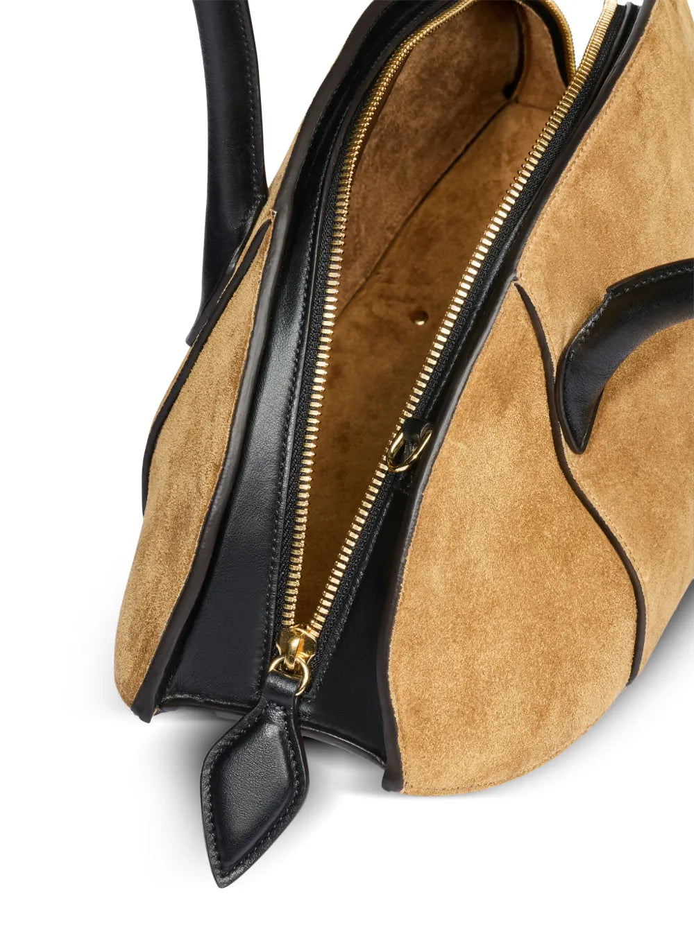 Nina Ricci Medium Le Bal Suede Zip Shoulder Bag