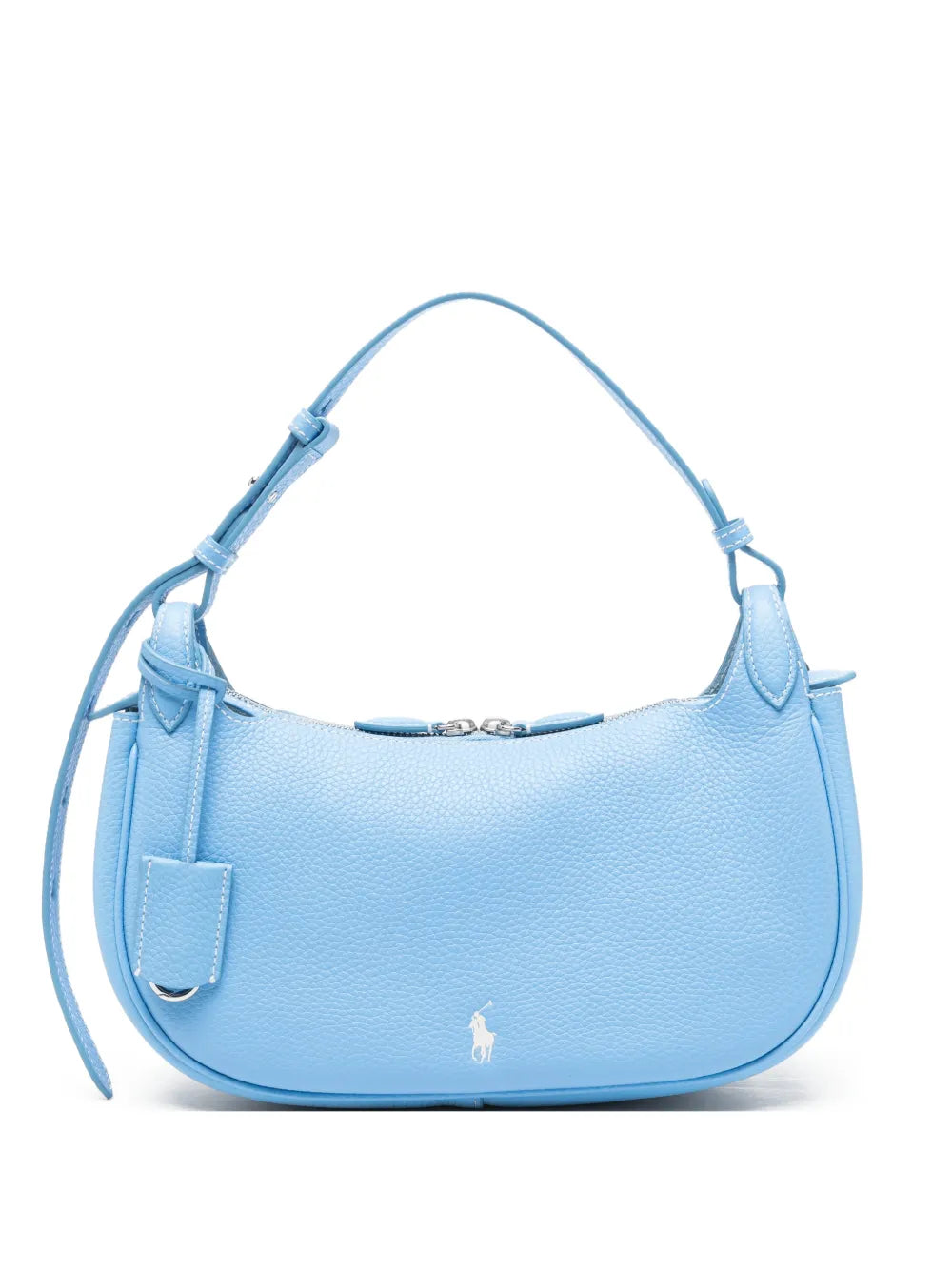 Polo Ralph Lauren Logo Print Pebbled Shoulder Bag