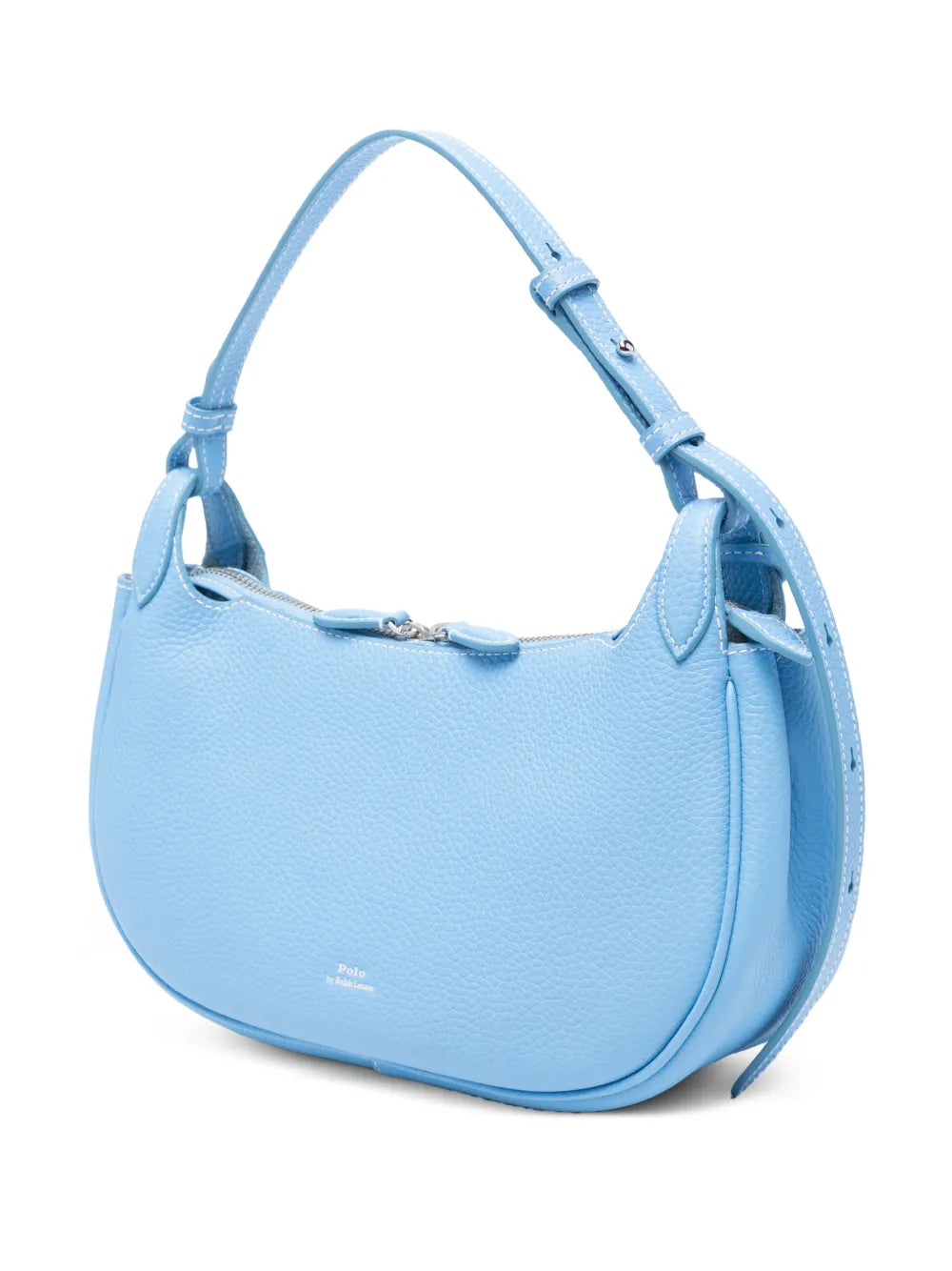 Polo Ralph Lauren Logo Print Pebbled Shoulder Bag