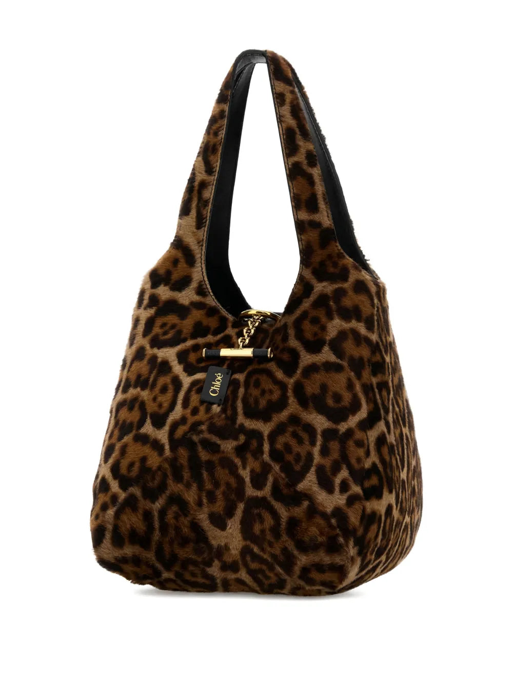 Chloe Balloon Leopard Print Shoulder Bag
