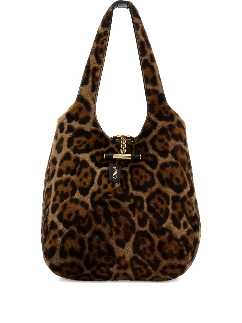 Chloe Balloon Leopard Print Shoulder Bag