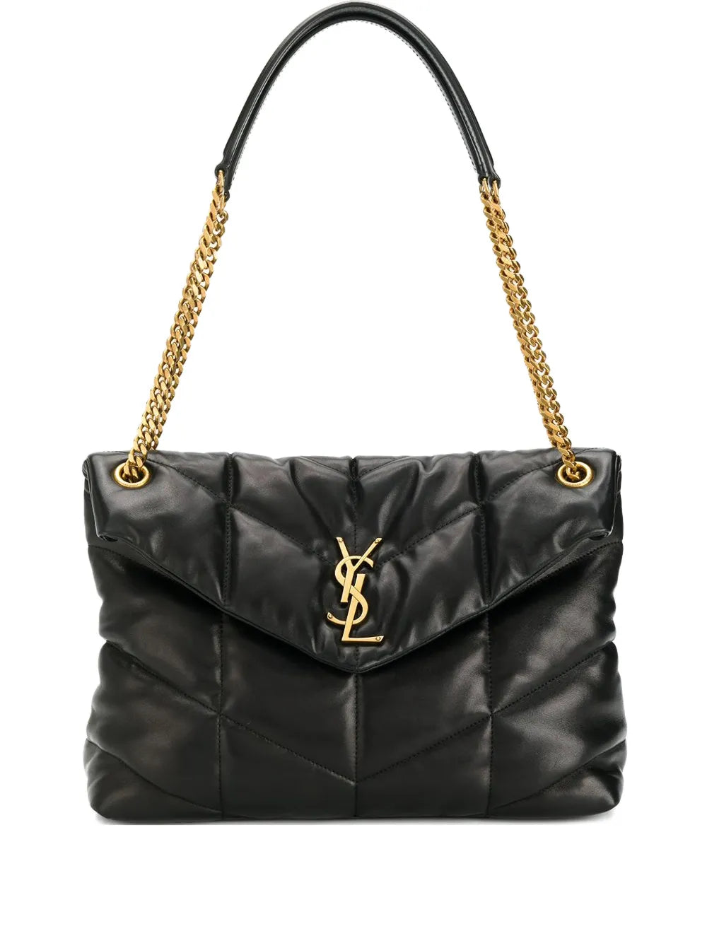 Saint Laurent Loulou Chevron Pattern Shoulder Bag