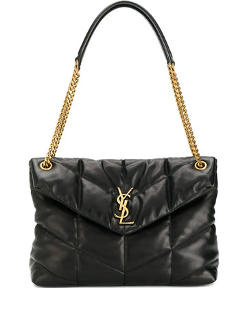 Saint Laurent Loulou Chevron Pattern Shoulder Bag