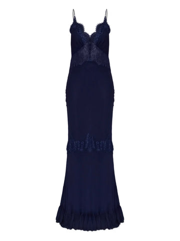 Self Portrait Lace Ruffled Maxi Dress