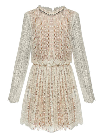 Self Portrait Lace Embellished Maxi Dress