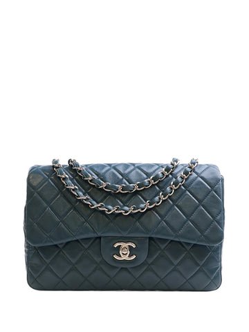 Chanel Pre Owned 2008 2009 Jumbo Classic Lambskin Single Flap Shoulder Bag