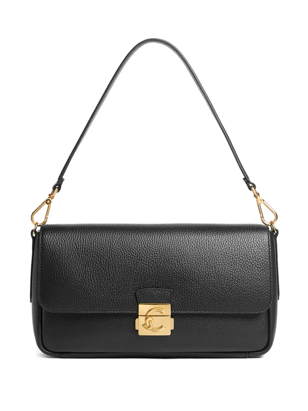 Coccinelle Large C Me Lock Turnlock Shoulder Bag