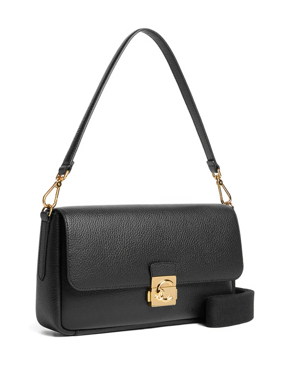 Coccinelle Large C Me Lock Turnlock Shoulder Bag