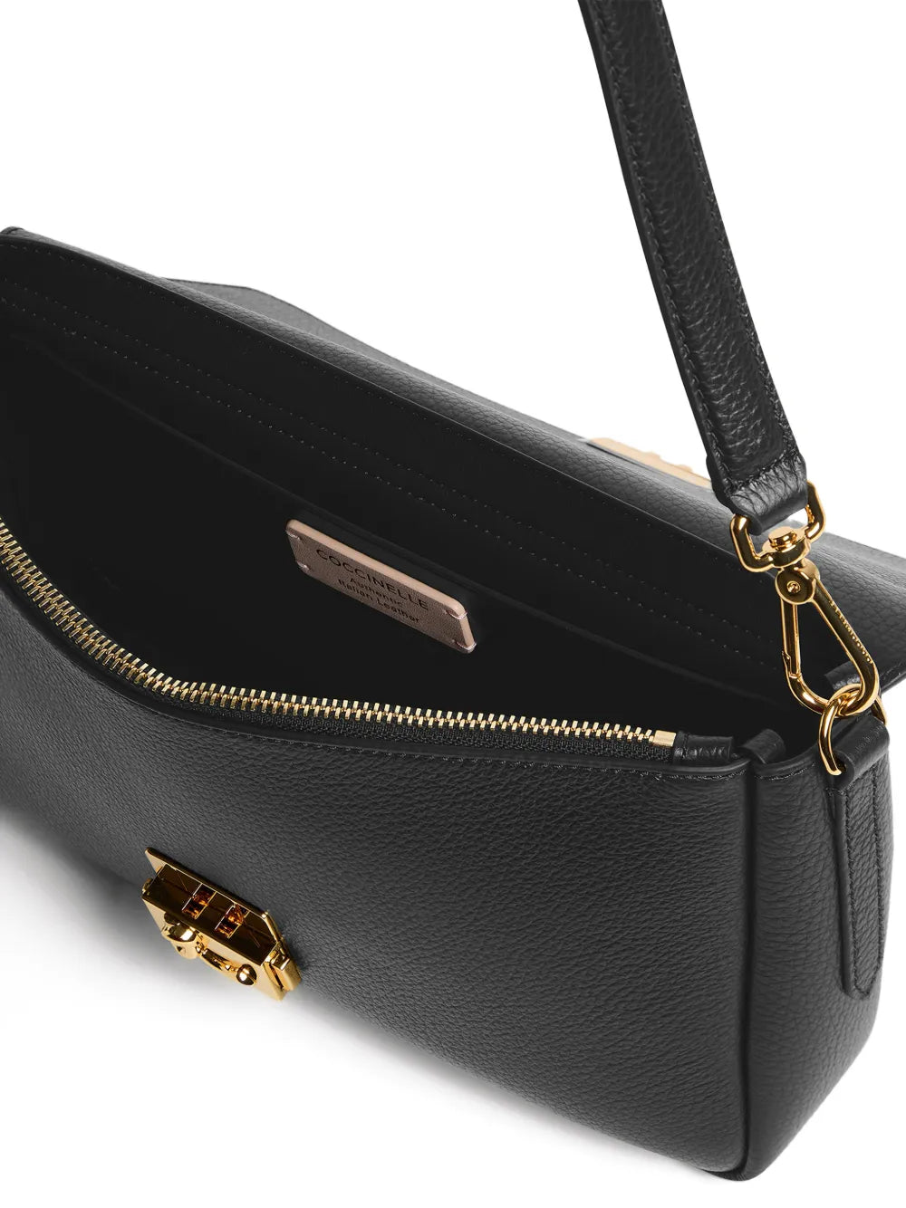 Coccinelle Large C Me Lock Turnlock Shoulder Bag