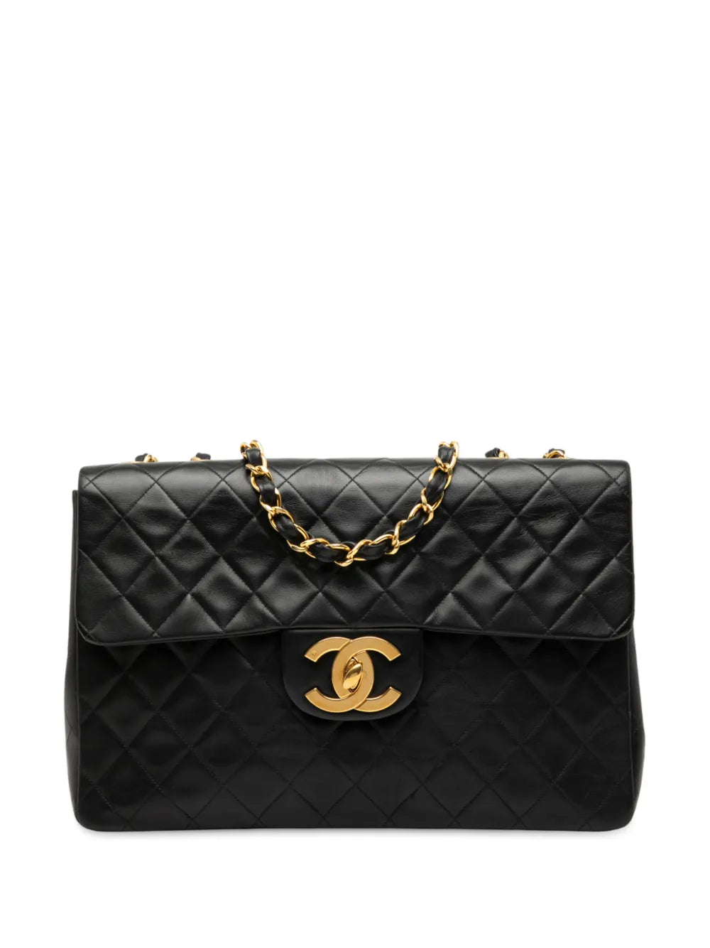 Chanel Pre Owned 1994 1996 Maxi Xl Classic Lambskin Single Flap Shoulder Bag