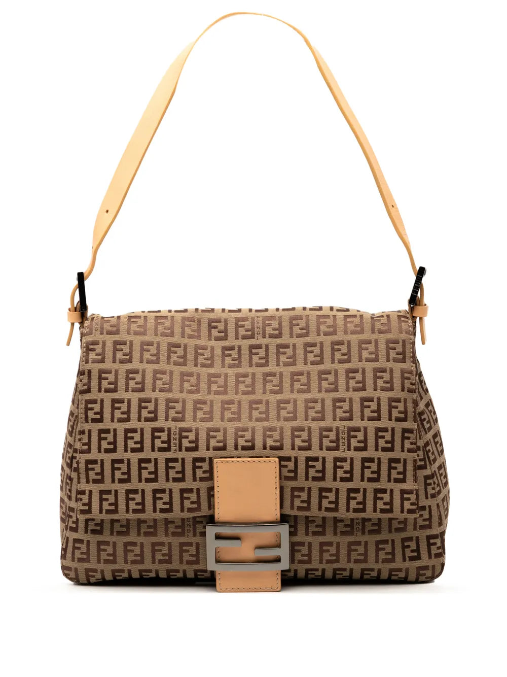 Fendi Pre Owned 2000 2010 Zucchino Canvas Mamma Forever Shoulder Bag