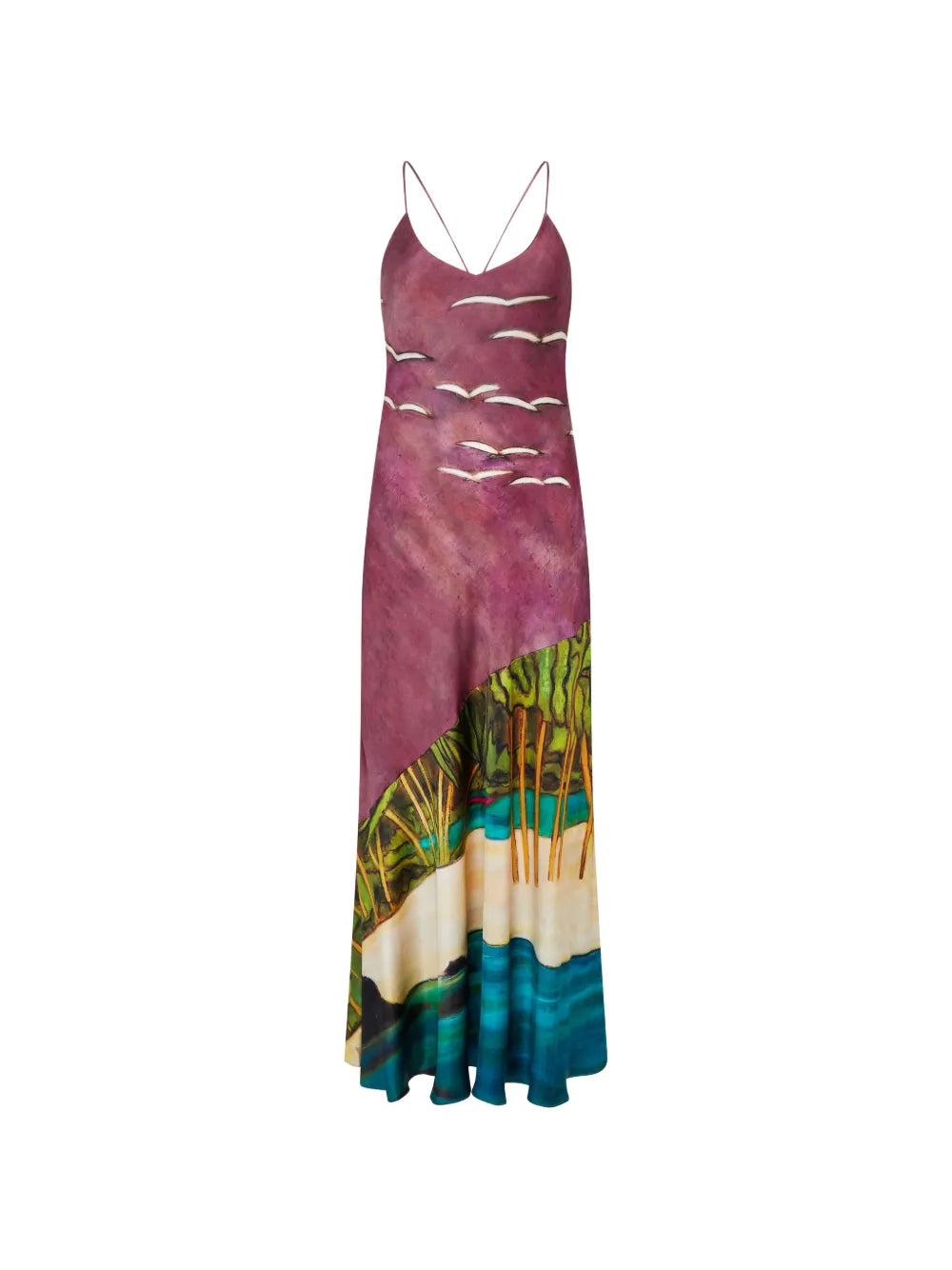 Donde Esteban La Sierra Graphic Print Maxi Dress