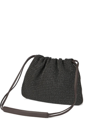Brunello Cucinelli Net Embroidery Leather Soft Pochette