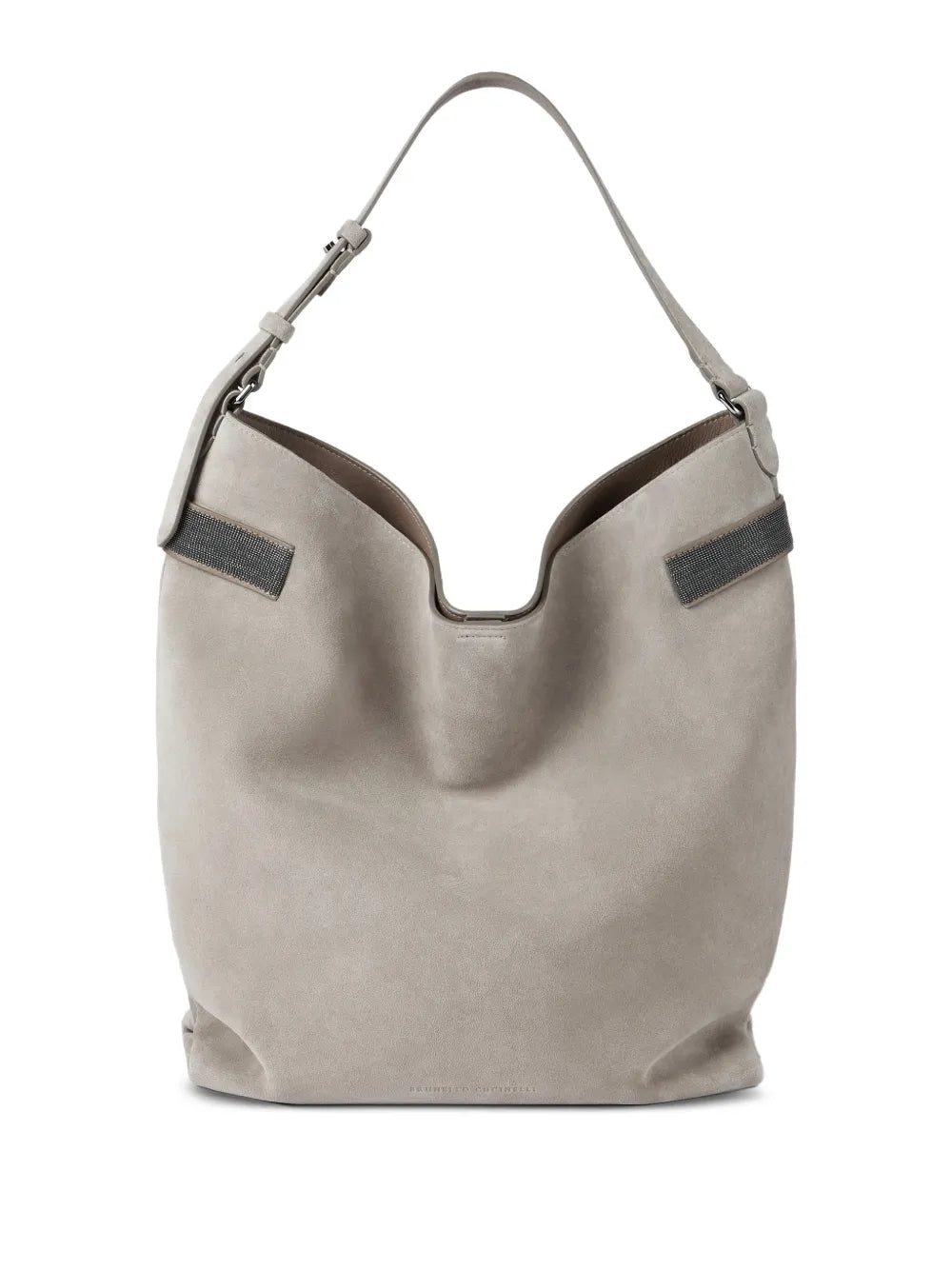 Brunello Cucinelli Monili Detail Suede Tote Bag