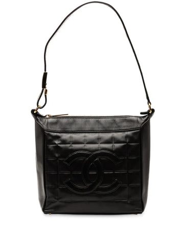 Chanel Pre Owned 2000 2002 Cc Chocolate Bar Lambskin Shoulder Bag