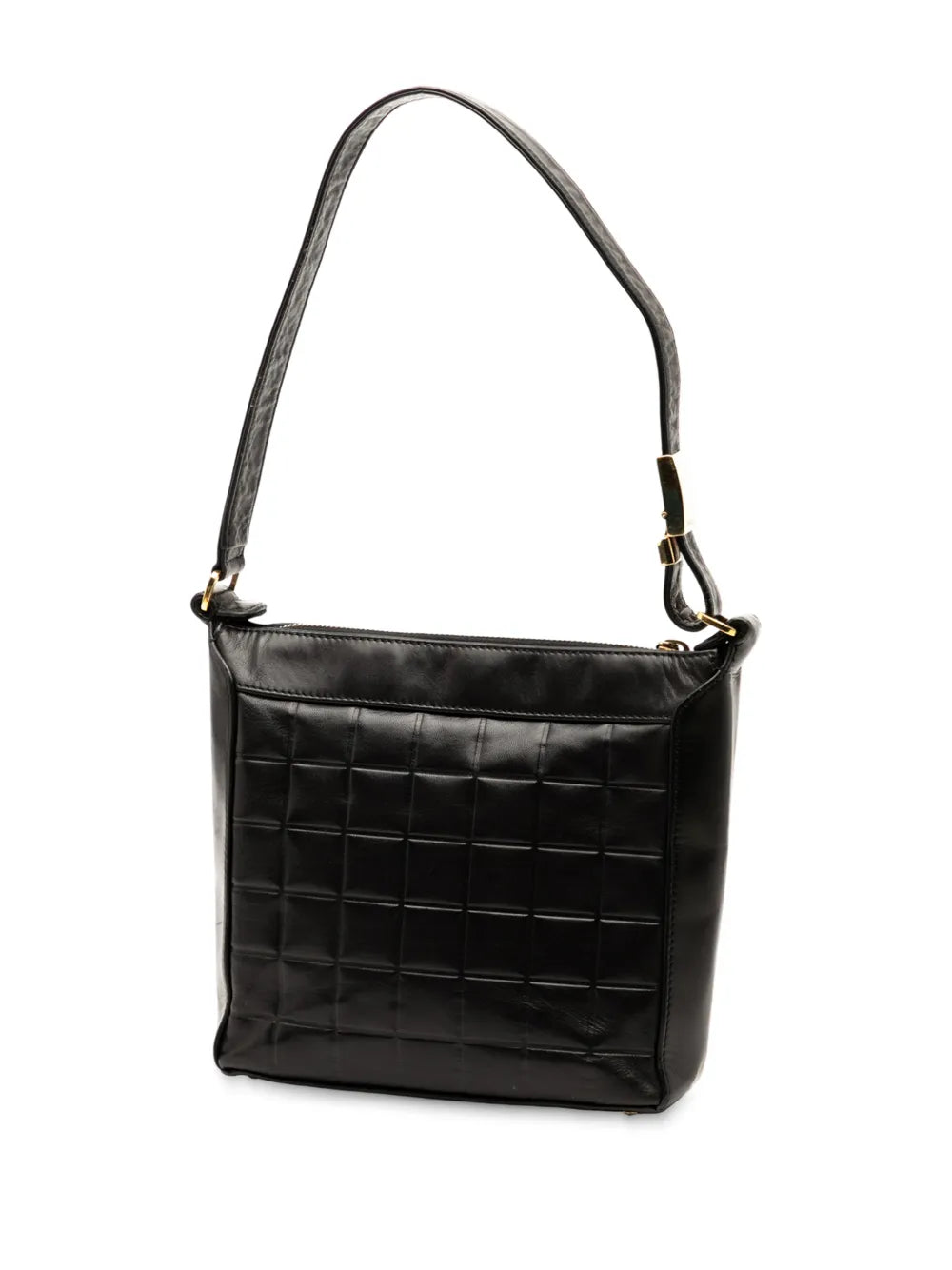 Chanel Pre Owned 2000 2002 Cc Chocolate Bar Lambskin Shoulder Bag
