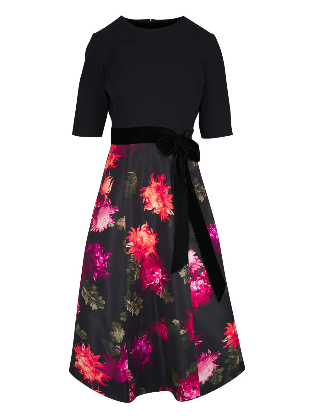 Carolina Herrera Chrysanthemum Print Midi Dress