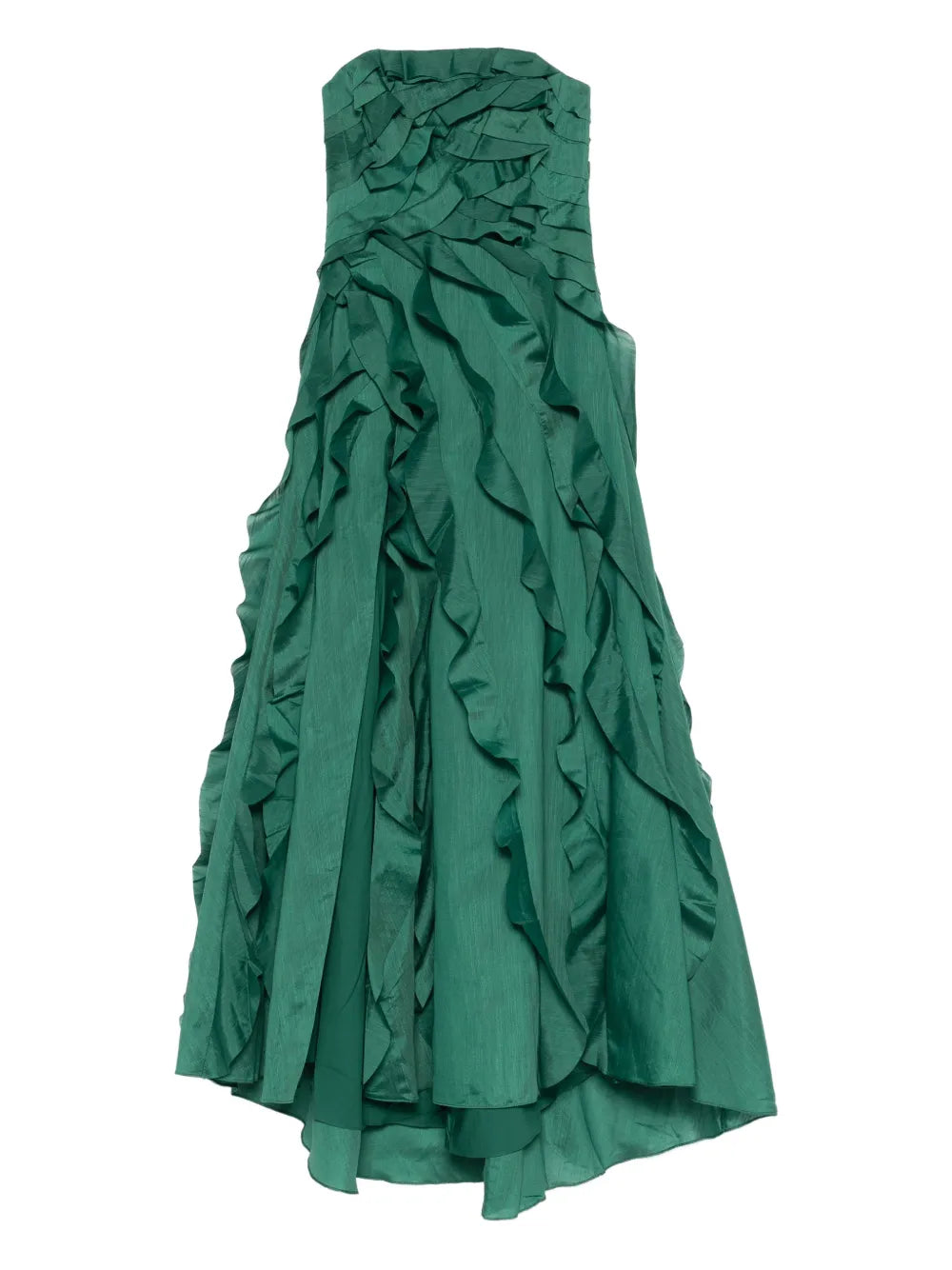 Aje Ruffled Strapless Maxi Dress