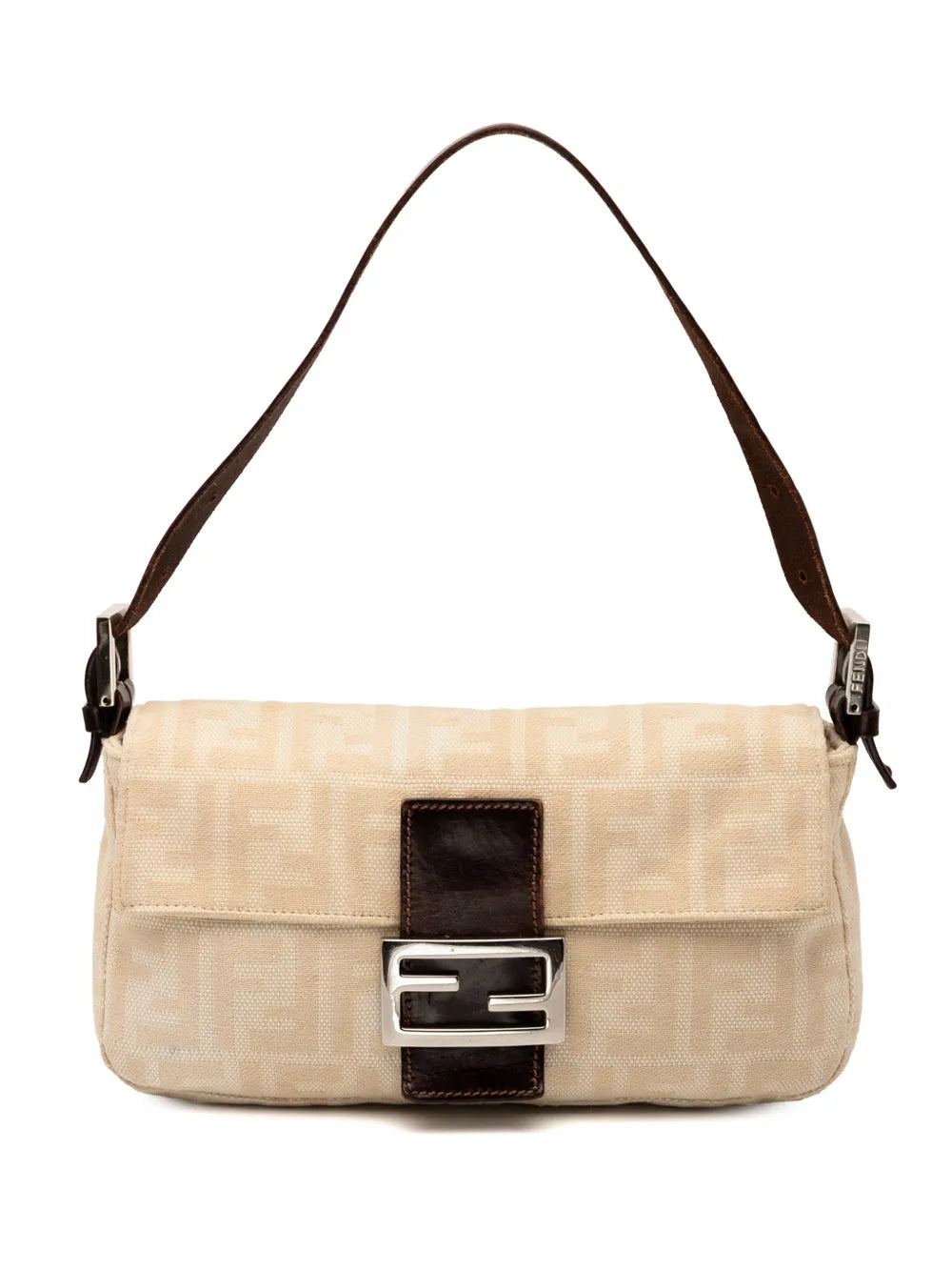 Fendi Pre Owned 20Th Century Zucca Canvas Baguette Shoulder Bag
