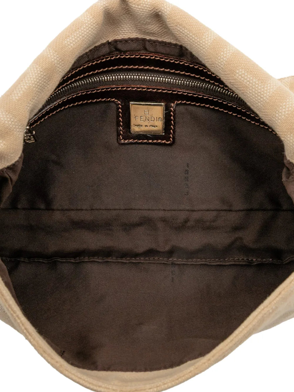 Fendi Pre Owned 20Th Century Zucca Canvas Baguette Shoulder Bag