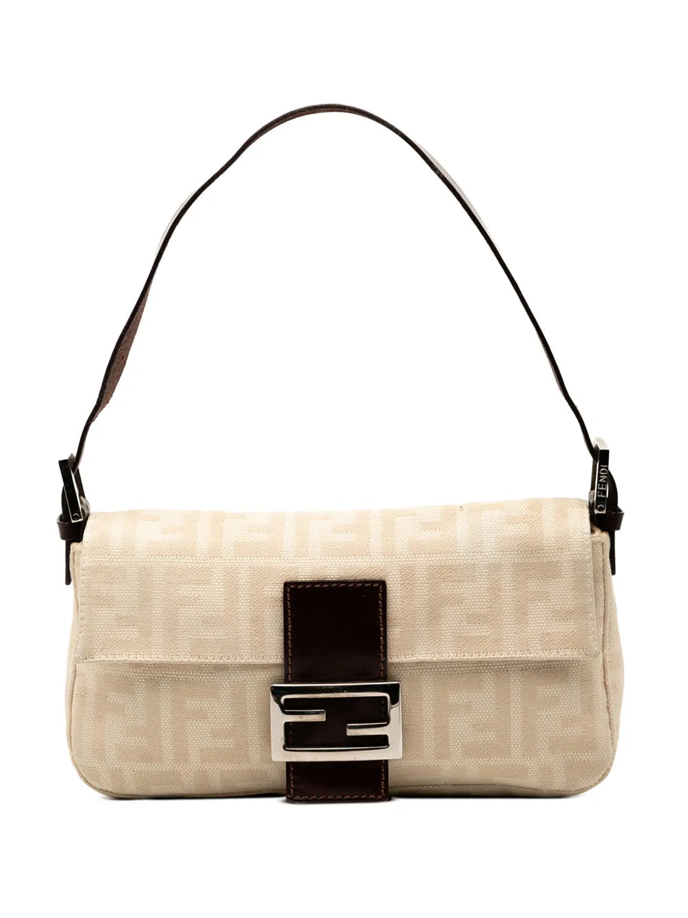 Fendi Pre Owned 2000 2010 Zucca Canvas Baguette Shoulder Bag