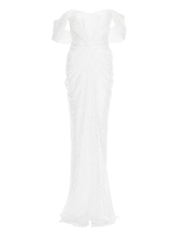 Ana Radu Off Shoulder Sequinned Dress