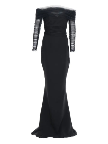 Ana Radu Off Shoulder Tulle Gown
