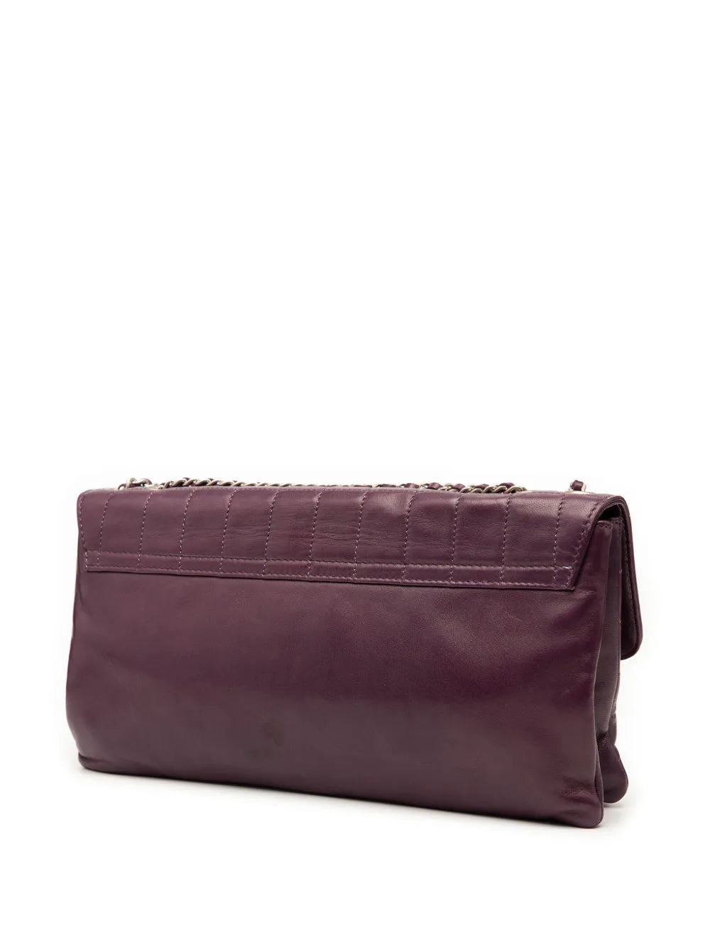Chanel Pre Owned 2000 2002 Reissue 255 Chocolate Bar Lambskin Accordion Flap Shoulder Bag