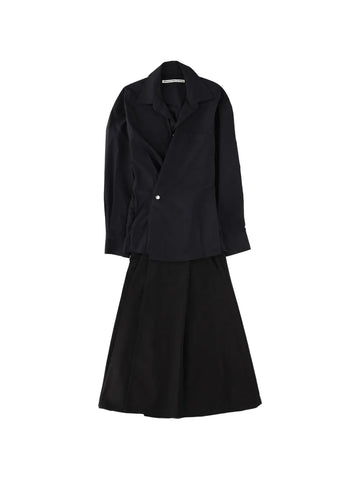Alexander Wang Collared Organic Cotton Midi Dress
