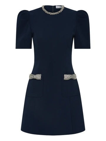 Rebecca Vallance Nemy Embellished Puff Sleeve Mini Dress