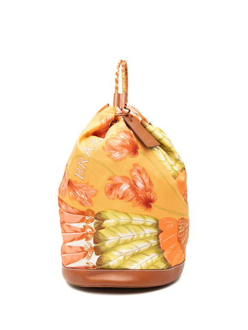 Hermes Pre Owned 2014 Silk Flamingo Party Sac Soie Cool 22 Bucket Bag