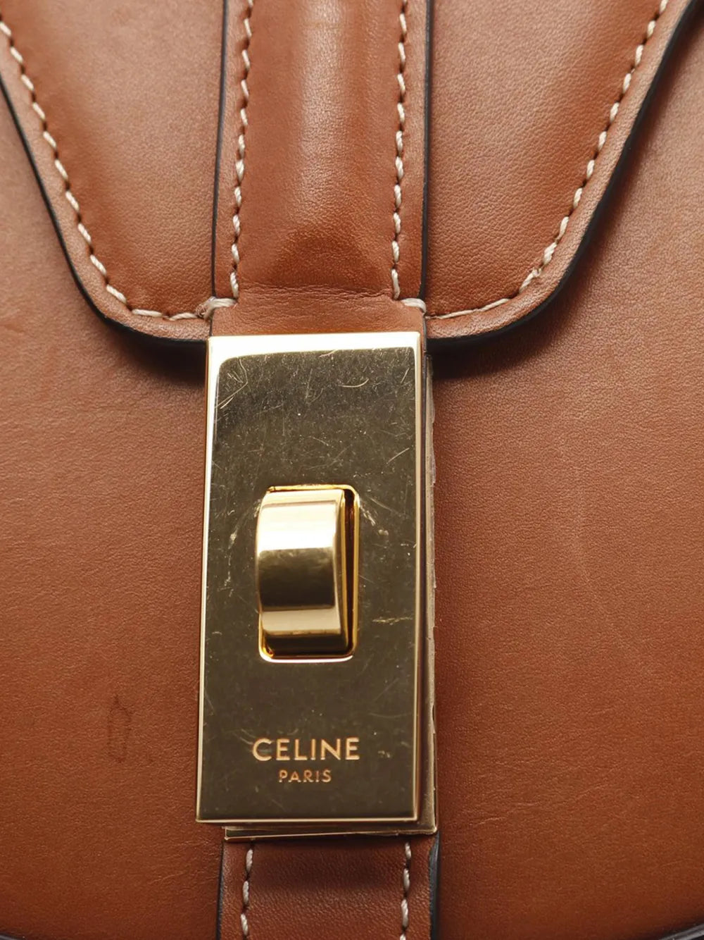 Celine Pre Owned 2021 2025 Small Calfskin Besace 16 Shoulder Bag