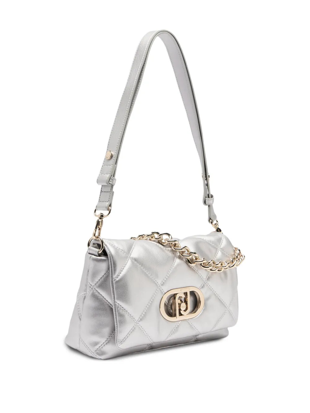 Liu Jo Lapuffy Medium Quilted Logo Shoulder Bag
