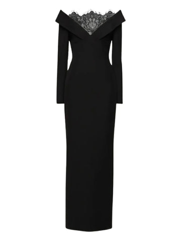 Roland Mouret Lace Insert Column Gown