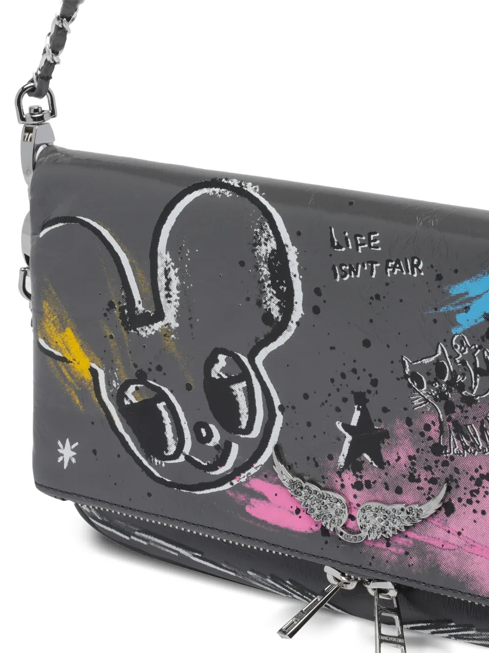 Zadigvoltaire X Humberto Cruz Rock Humberto Graffiti Shoulder Bag