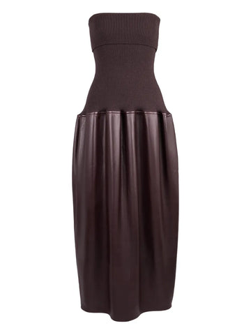 Tods Knitted Leather Midi Dress