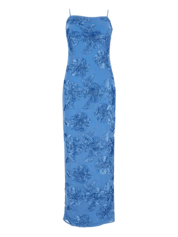 Rotate Birger Christensen Raised Floral Strap Maxi Dress