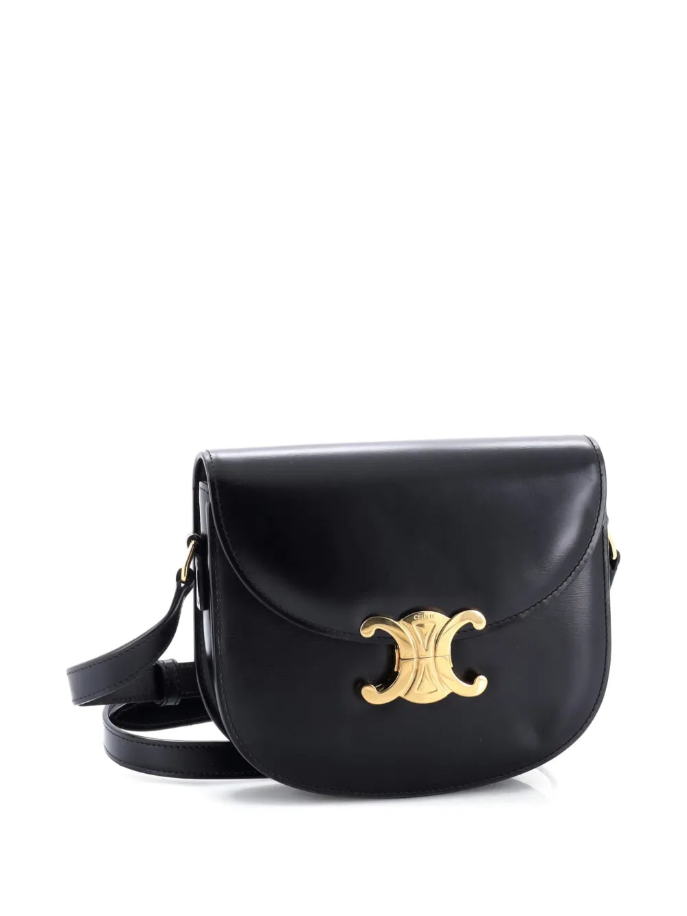 Celine Pre Owned Triomphe Besace Clea Flap Bag Leather Shoulder Bag
