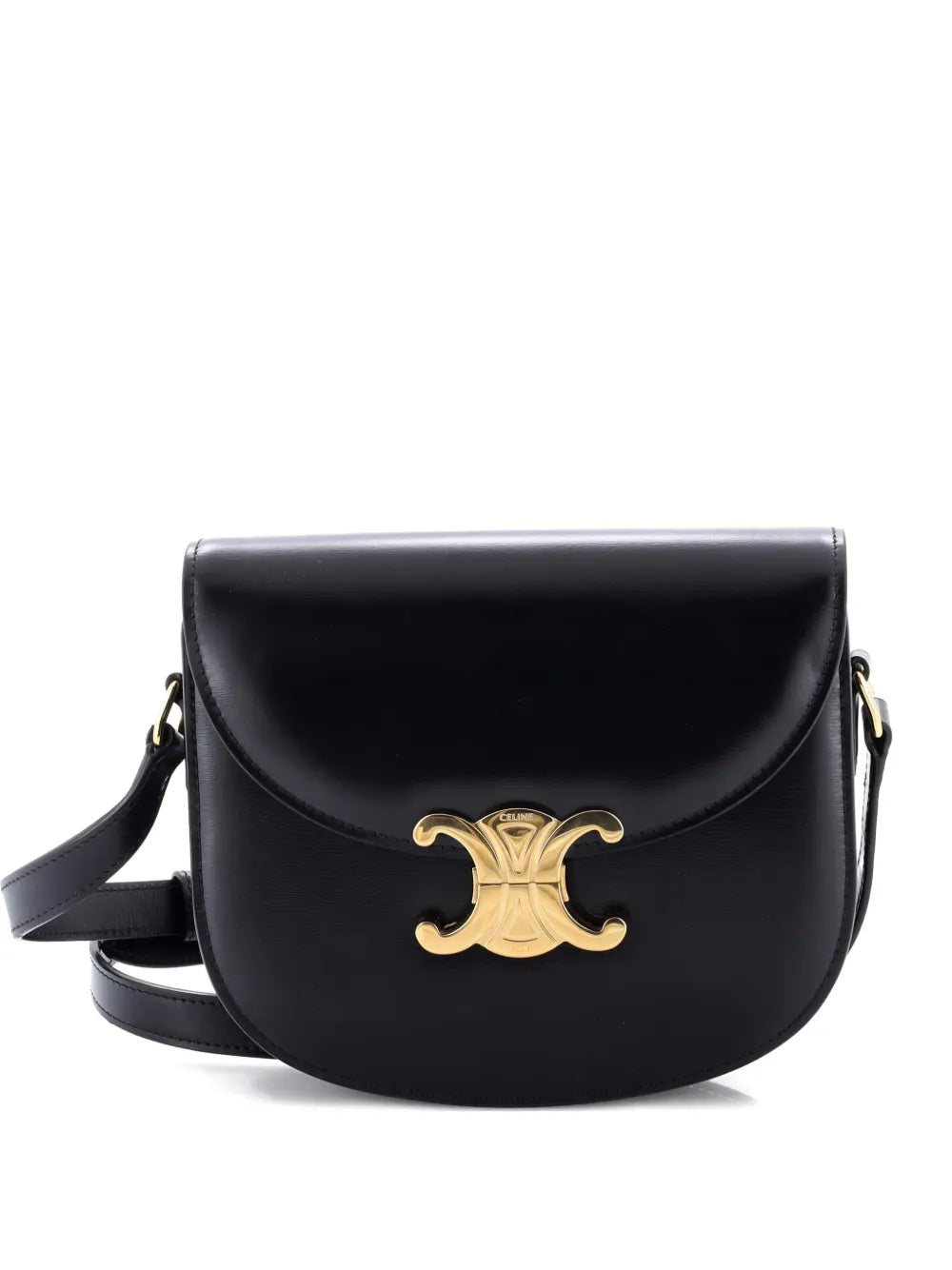 Celine Pre Owned Triomphe Besace Clea Flap Bag Leather Shoulder Bag