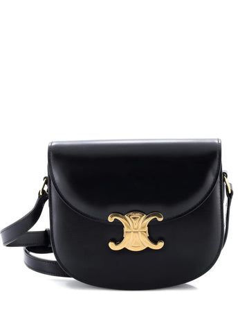 Celine Pre Owned Triomphe Besace Clea Flap Bag Leather Shoulder Bag