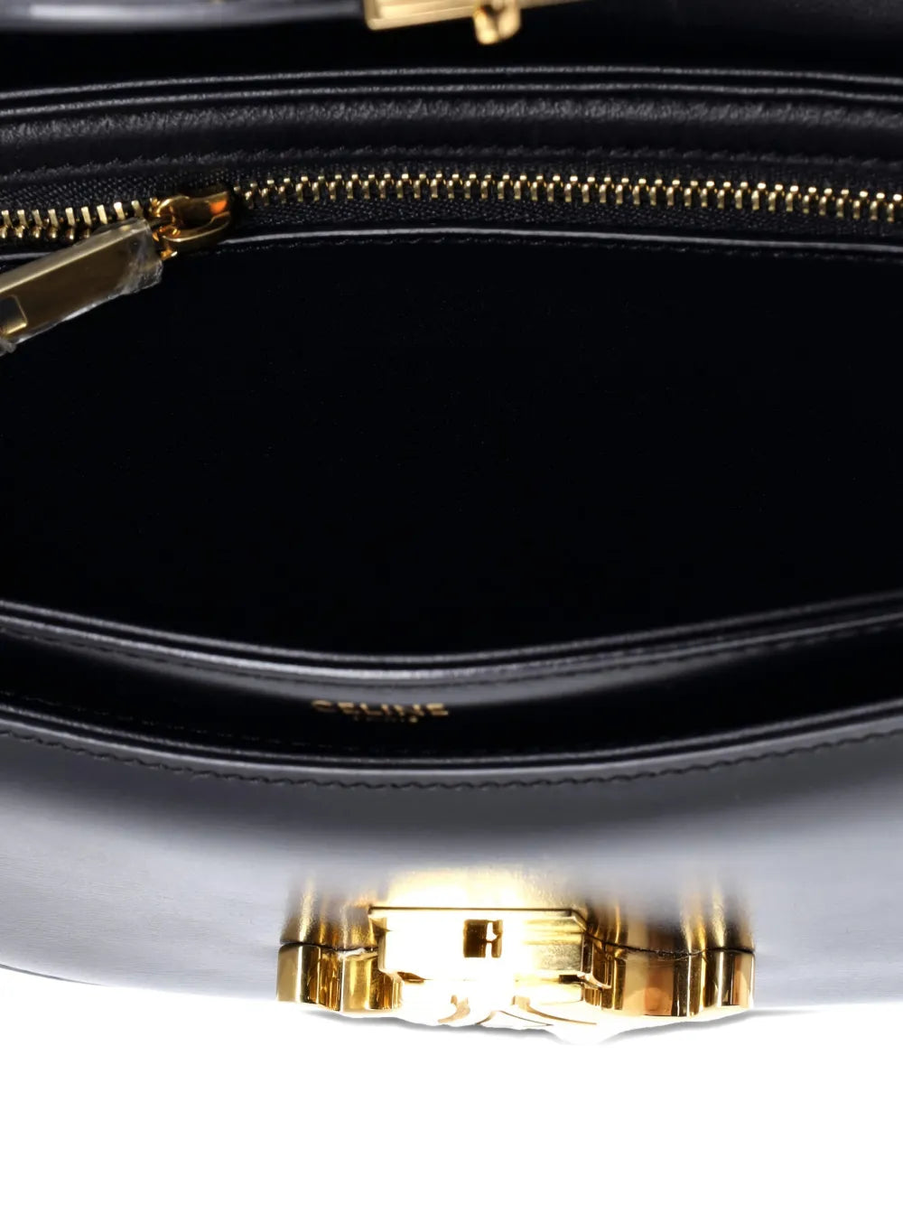 Celine Pre Owned Triomphe Besace Clea Flap Bag Leather Shoulder Bag
