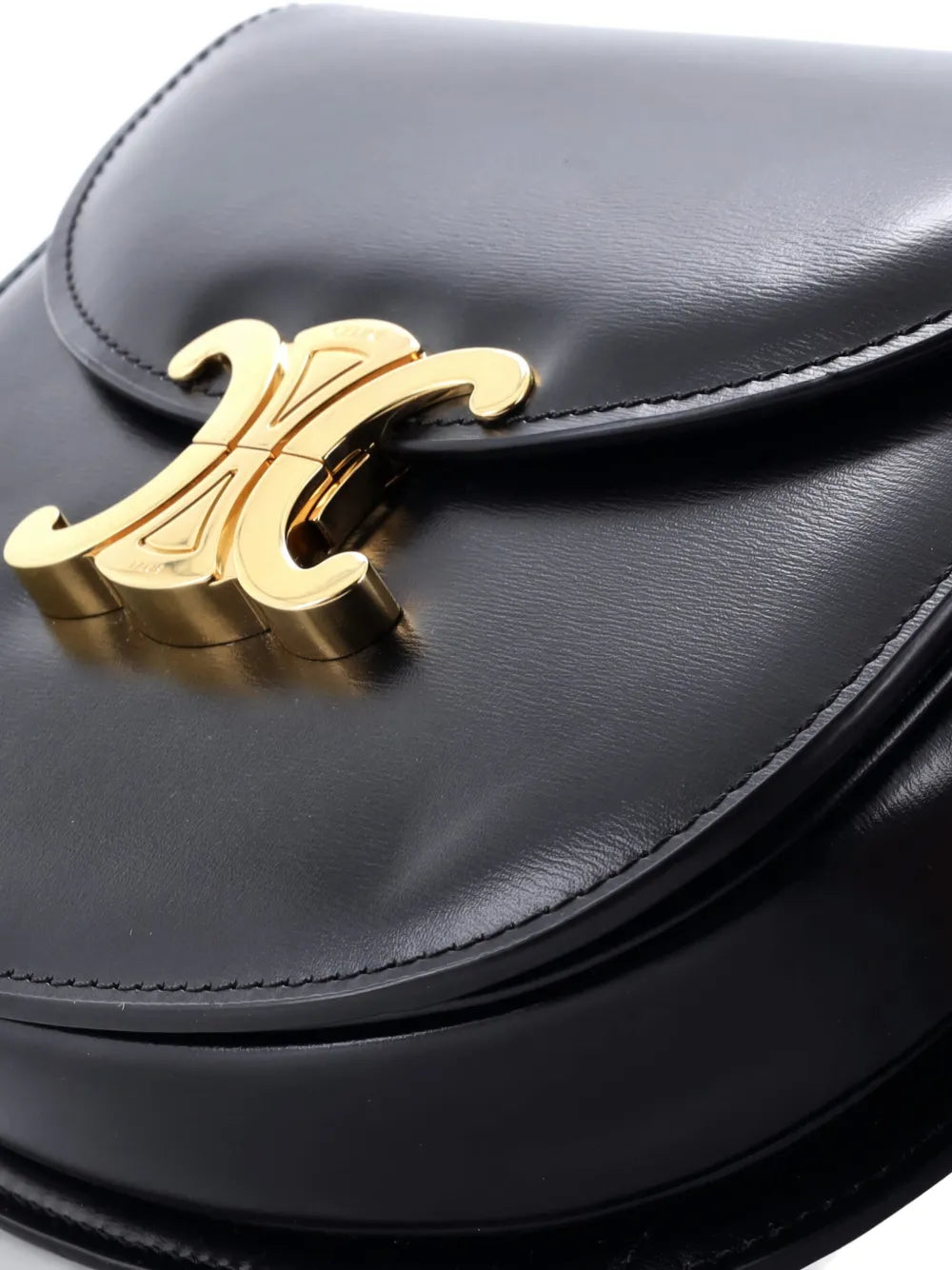 Celine Pre Owned Triomphe Besace Clea Flap Bag Leather Shoulder Bag
