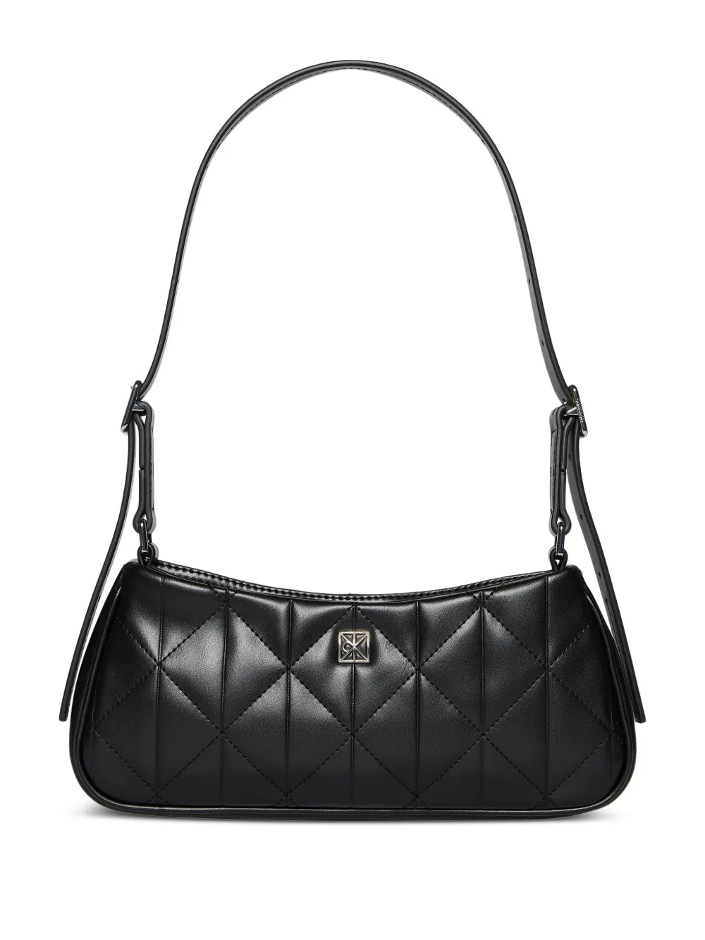 Calvin Klein Quilted Logo Plaque Shoulder Bag