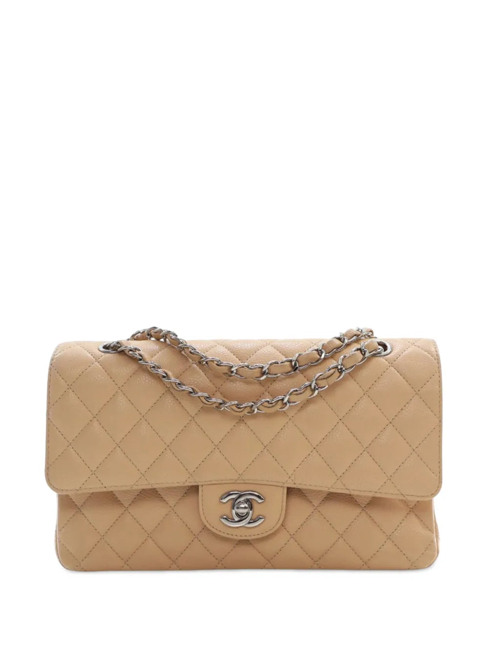 Chanel Pre Owned 2010 2011 Medium Classic Caviar Double Flap Shoulder Bag